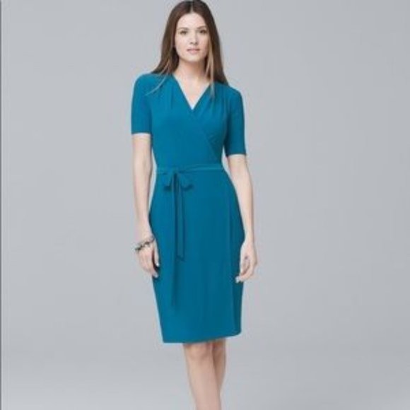 White House Black Market Dresses & Skirts - NWT WHBM Faux Wrap Slimming Dress